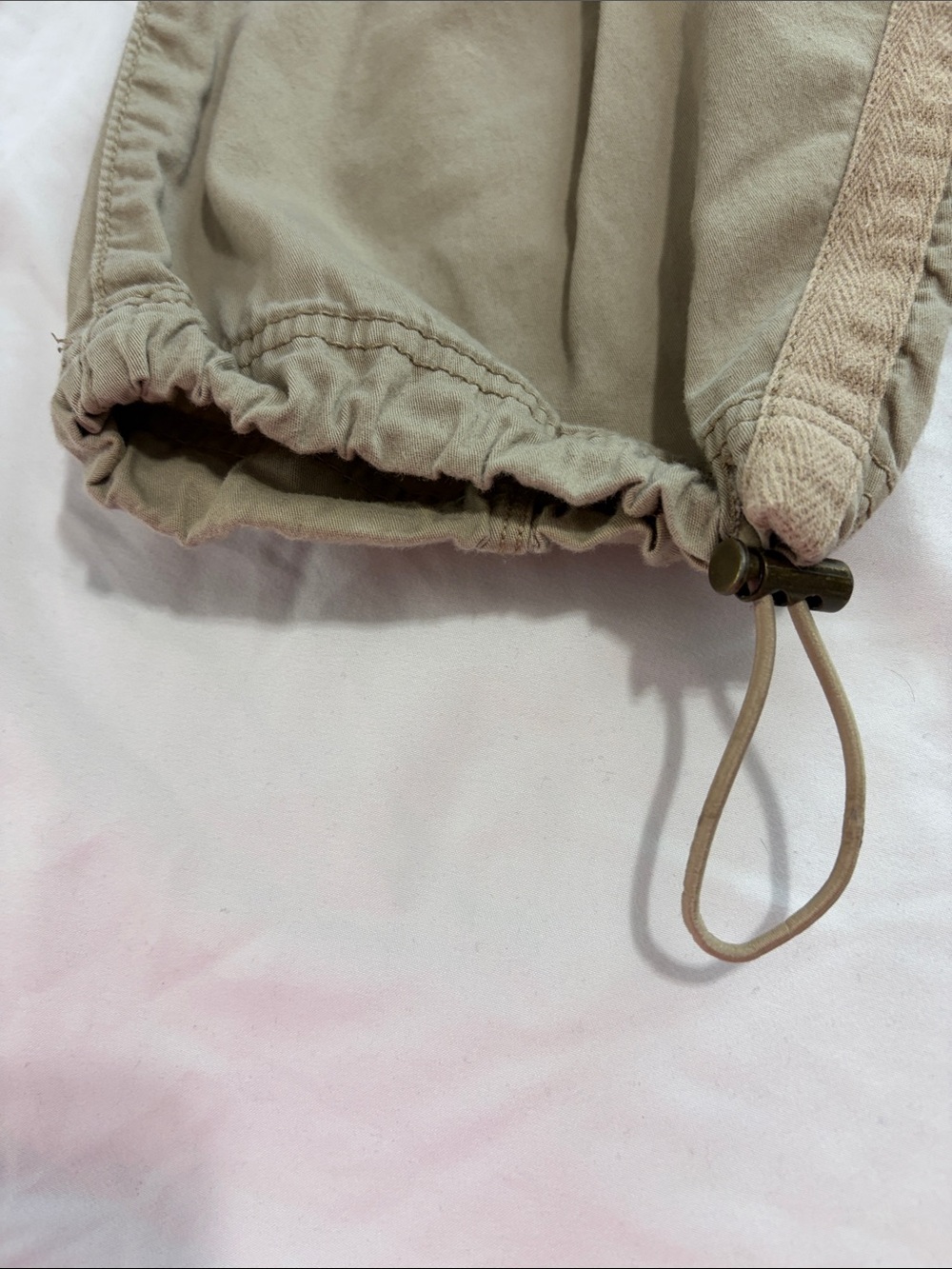 Time & Tru Beige Cargo Capris with Utility Pockets - Picture 9 of 11